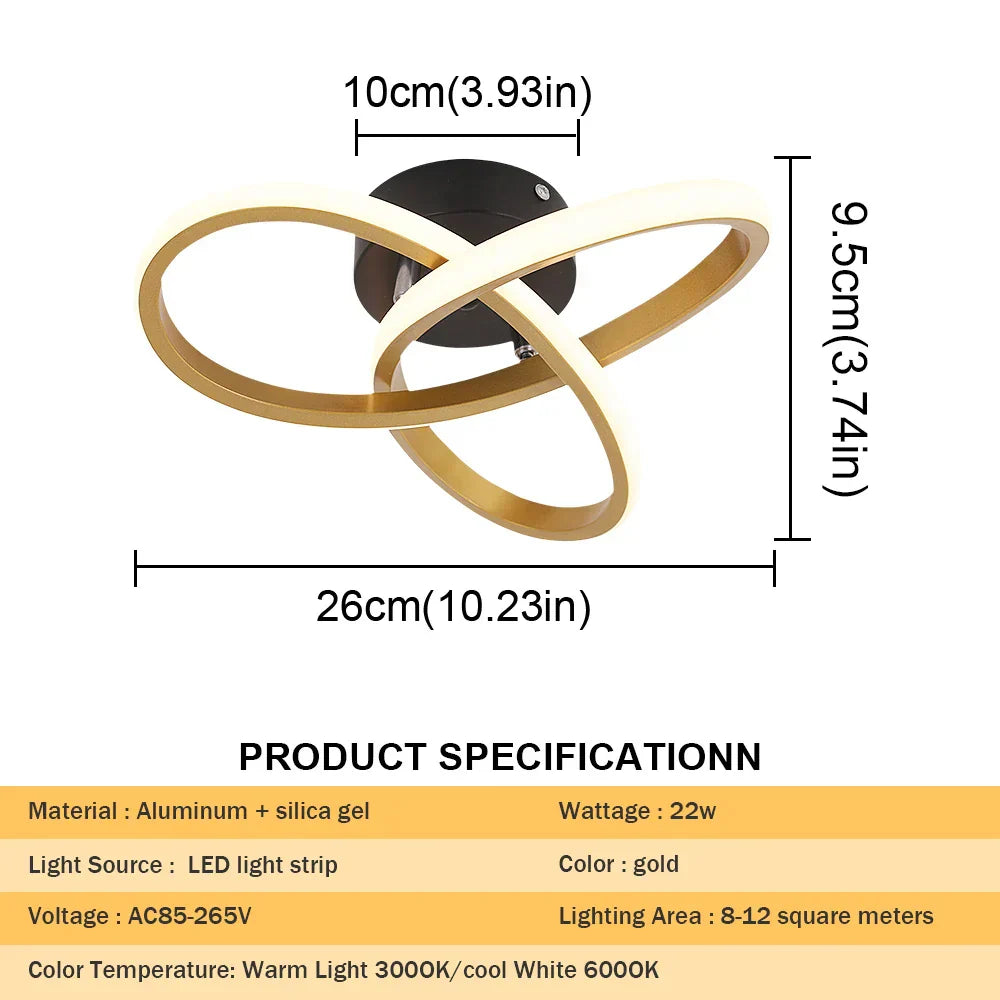 DecorBites™ Acrylic LED Chandelier Pendant Light Minimalist Ceiling Lamp for Modern Decor
