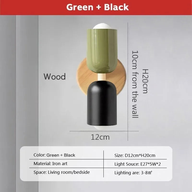 DecorBites™ Cream Zipper Wooden Wall Lamp: Minimalist Nordic Design for Bedroom, Living Room Illumination