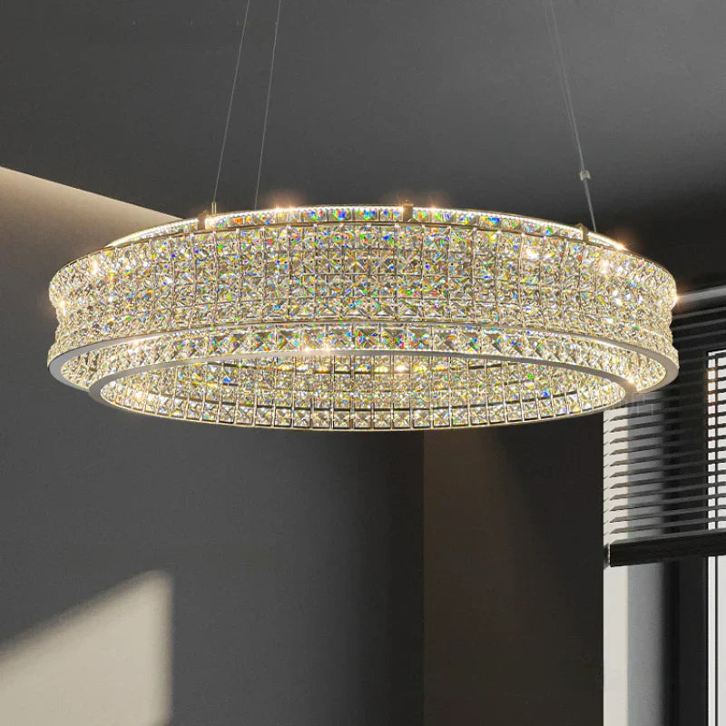 Lustre de luxe en cristal K9 DecorBites™ pour restaurant, bar, hôtel, lampes LED