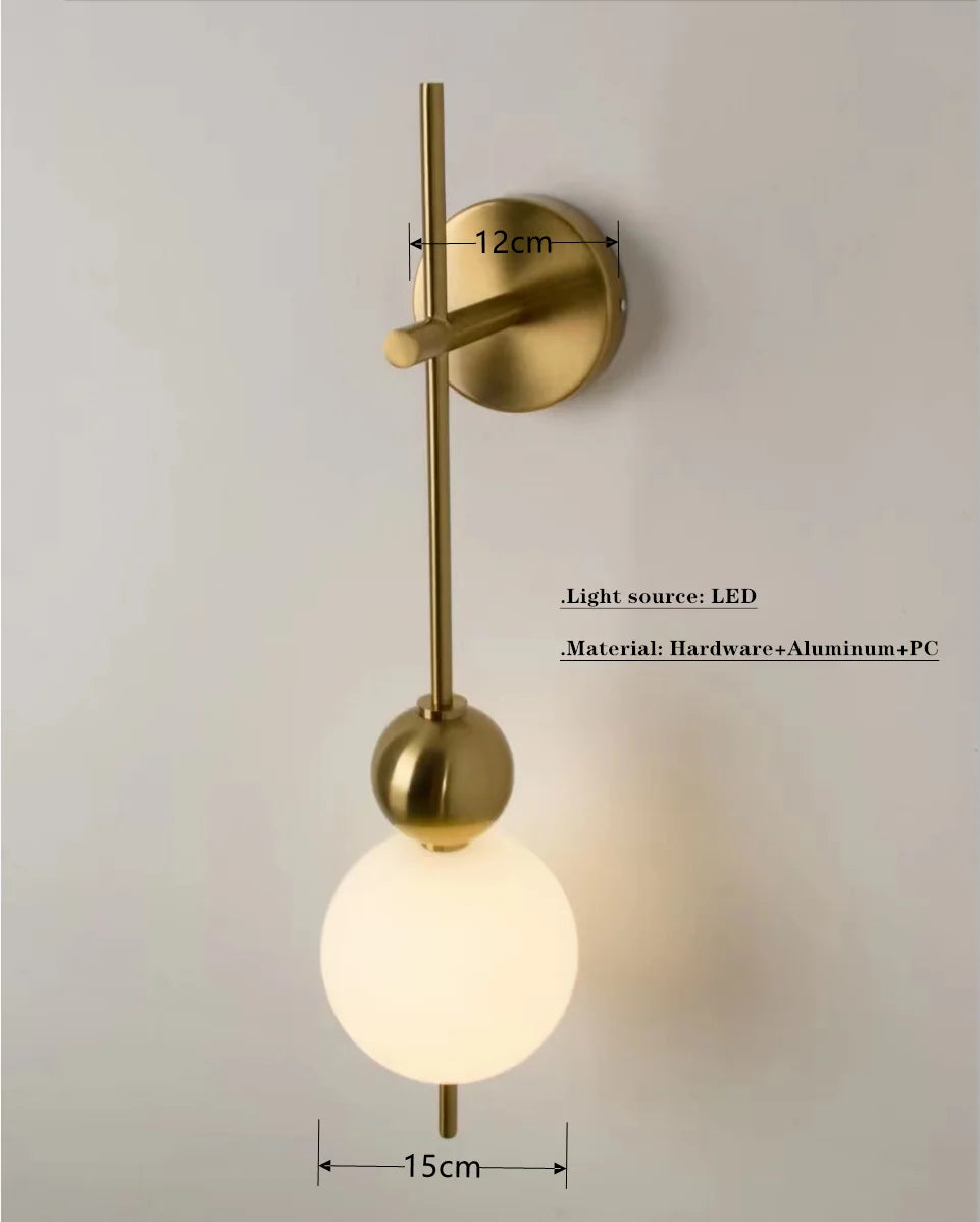 Nordic Magic Bean Round Gold Pendant Light