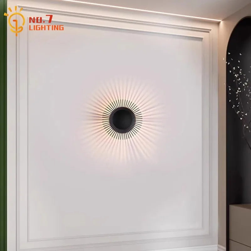 مصباح حائط LED من DecorBites™ من الألومنيوم: ديكور فني عصري بسيط لغرفة المعيشة وغرفة النوم والفنادق