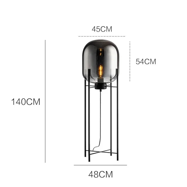 DecorBites™ Glass Ball LED Floor Lamp - Postmodern Scandinavian Design