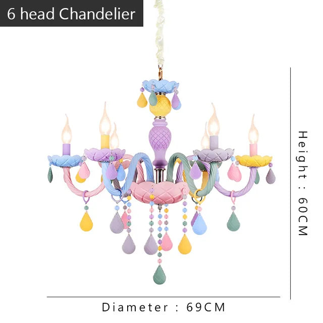 ثريا شمع كريستال DecorBites™: تصميم أوروبي أنيق لغرف النوم والمطاعم وغرف الأطفال