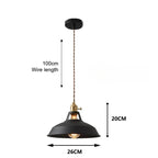 Nordic Industrial Colorful Metal Pendant Light