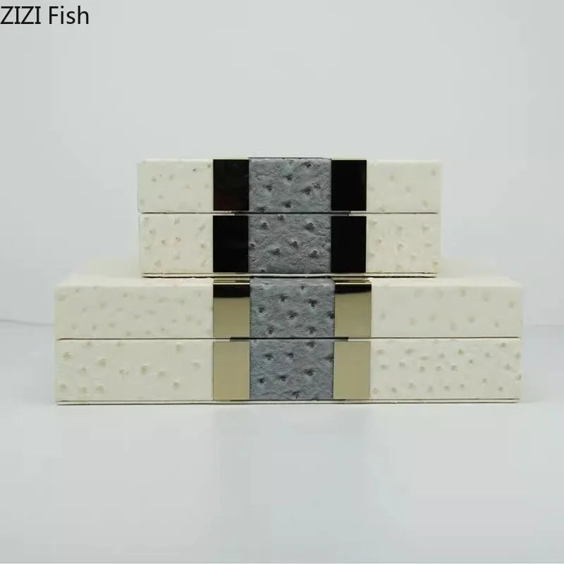 صناديق مجوهرات جلدية من DecorBites™، برطمانات مستحضرات تجميل خشبية، برطمان تخزين مجوهرات