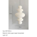 Japandi White Rice Paper Akari Pendant Light