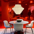 Japanese Wabi-Sabi White Silk Knitted Pendant Light