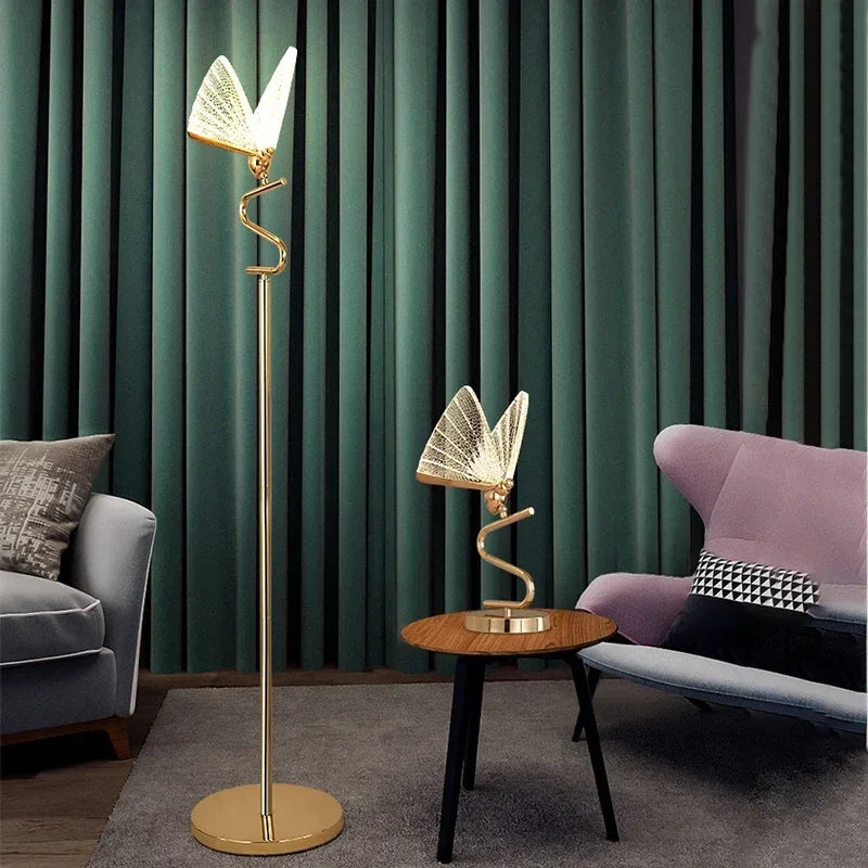 DecorBites™ Butterfly Floor Lamp: Luxury Iron Art Decorative Lighting for Home Living Room