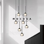 Black Water Drop Acrylic LED Pendant Light