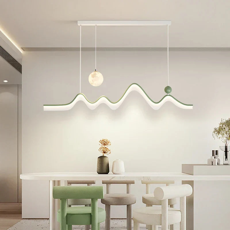 ثريا DecorBites™ LED: مصباح سقف متدلي بتصميم عصري بسيط لغرفة الطعام والمطبخ وإضاءة المنزل
