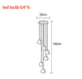 DecorBites™ Crystal Ball Nordic LED Chandelier - Modern Staircase Decorative Lighting