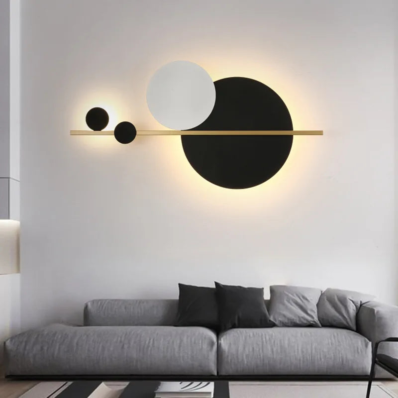 DecorBites™ LED Wall Lamp: Nordic Minimalist Modern Bedroom Living Room Sofa Background Art