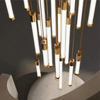 Modern Staircase Pendant Chandelier in Black or Gold