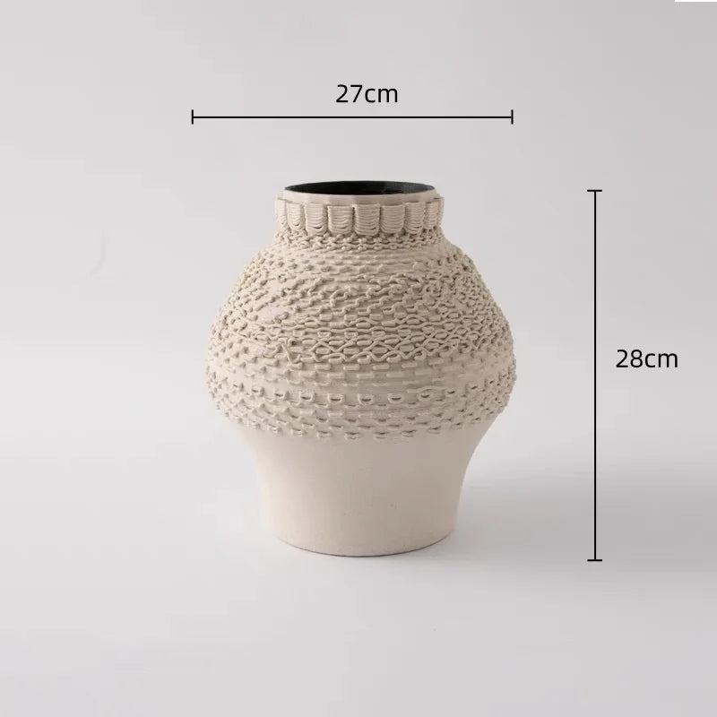 DecorBites™ Geometric Folding Ceramic Flower Vase Home Decor Handicrafts