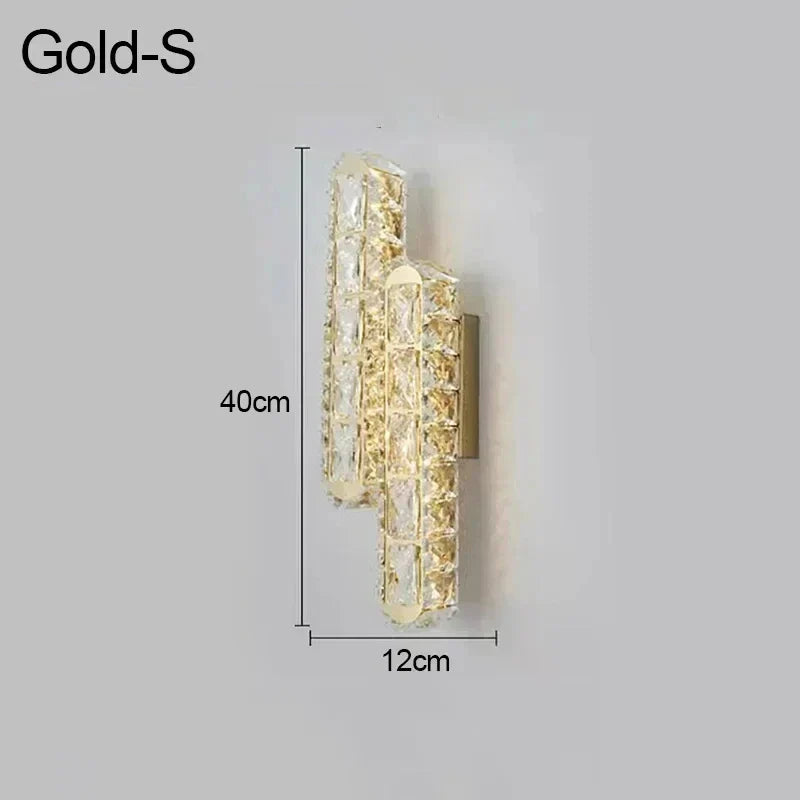 DecorBites™ Crystal LED Wall Lamp Silver Sconces | Modern Nordic Design for Bedroom and Dining Room