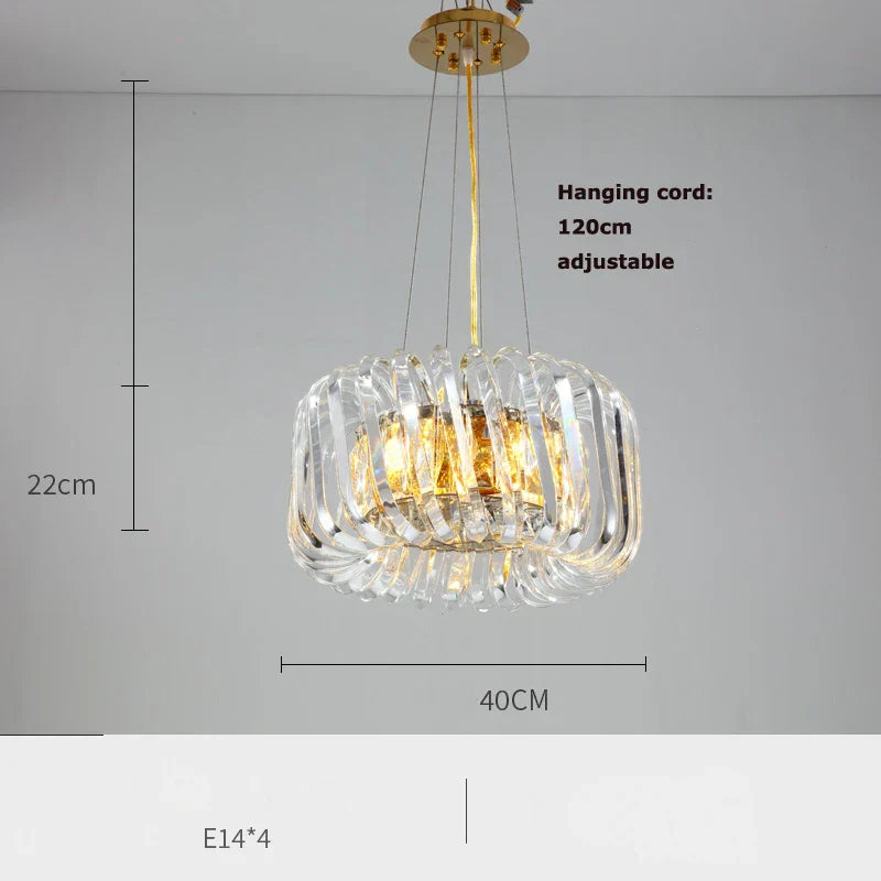 ثريا DecorBites™ الذهبية LED - صيحة جديدة لغرفة المعيشة لعام 2025