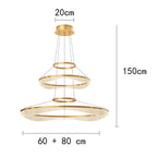 Modern Sculptural Ring Pendant Light Chandelier