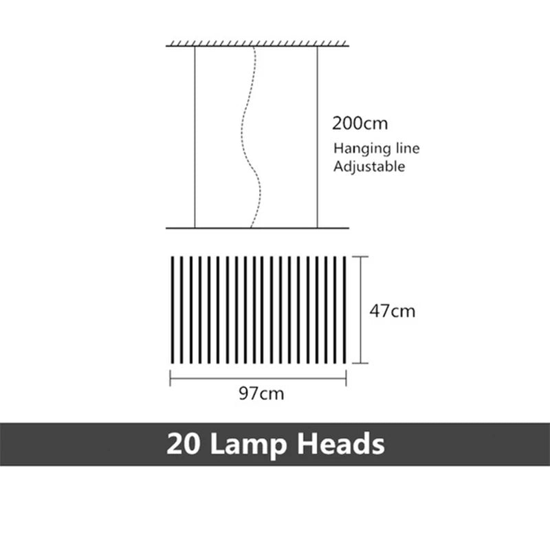 ثريا سقف LED DecorBites™ لجزيرة المطبخ، غرفة المعيشة، غرفة الطعام، إضاءة البار