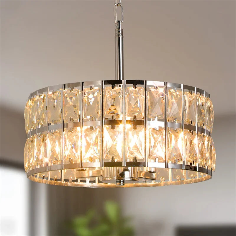 DecorBites™ Crystal LED Pendant Chandelier: Luxury Nordic Design for Kitchen, Dining Room & Bedroom