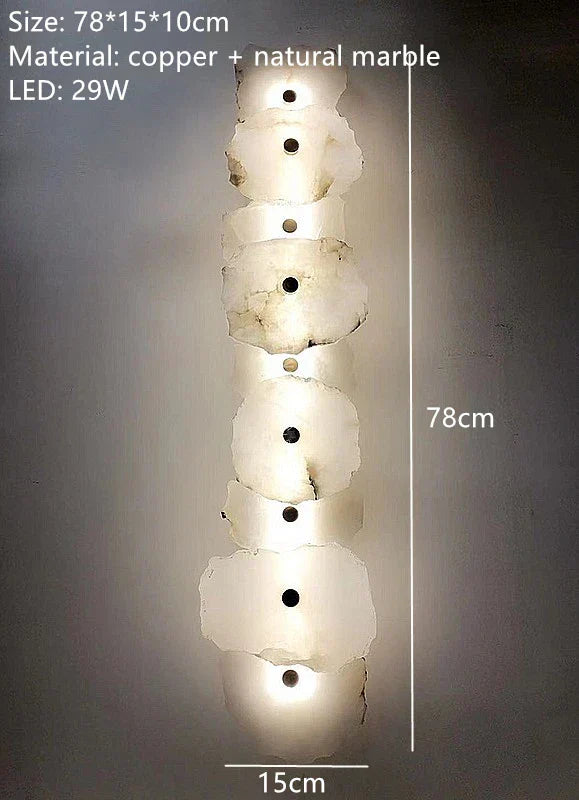 DecorBites™ Brass Marble Wall Lamp: Luxury Sconce for Bedroom Living Dining Room Decor