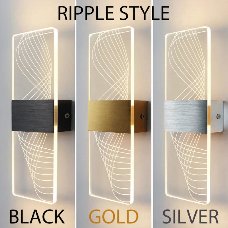 DecorBites™ Acrylic Touch Sensor LED Wall Lamp, Modern Sconces, 6W Indoor Lighting for Home Decor