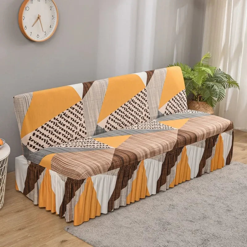DecorBites™ Elastic Armless Futon Sofa Cover Slipcovers