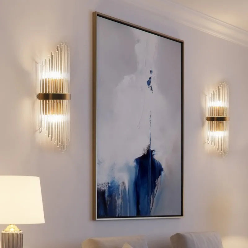 أضواء جدارية كريستالية ذهبية LED DecorBites™ لغرفة النوم وغرفة المعيشة وديكور المنزل