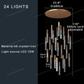 DecorBites™ Crystal Circular Staircase Chandelier for Villa Duplex Foyer Decoration
