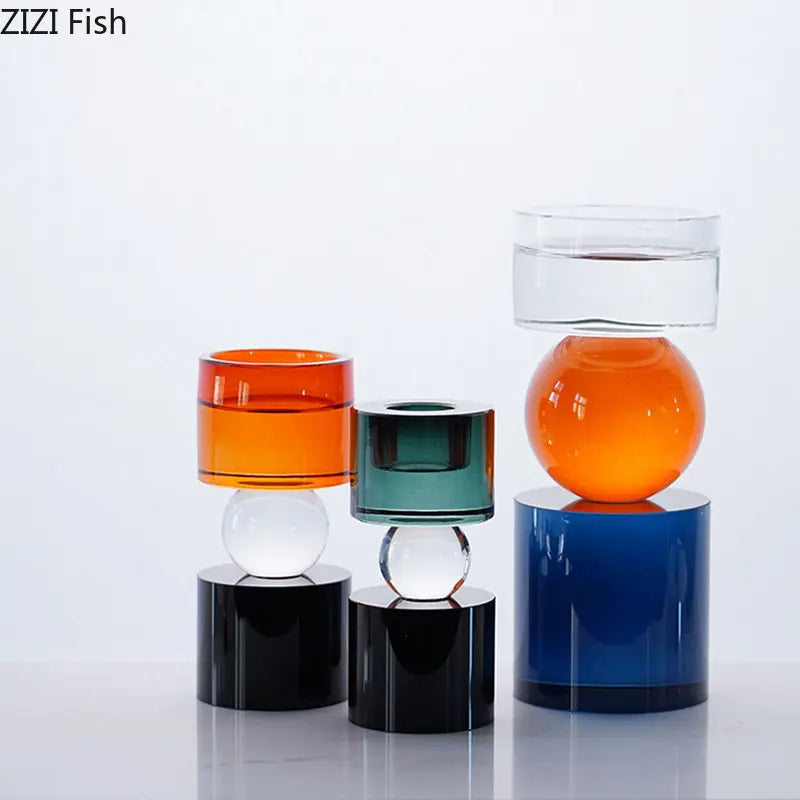 DecorBites™ Crystal Candle Holders: Creative Home Aroma Container & Desk Decoration