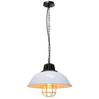 Vintage Black Metal Dome Pendant Light
