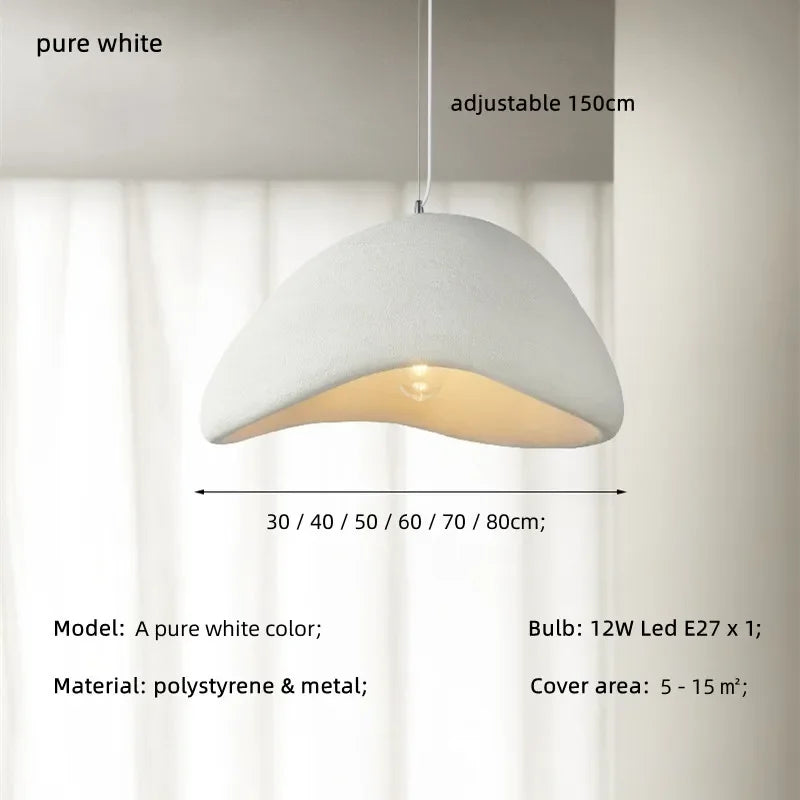 Luminaires Suspendus Led Nordiques DecorBites™ Style Crémeux Wabi Sabi Lustre Escaliers