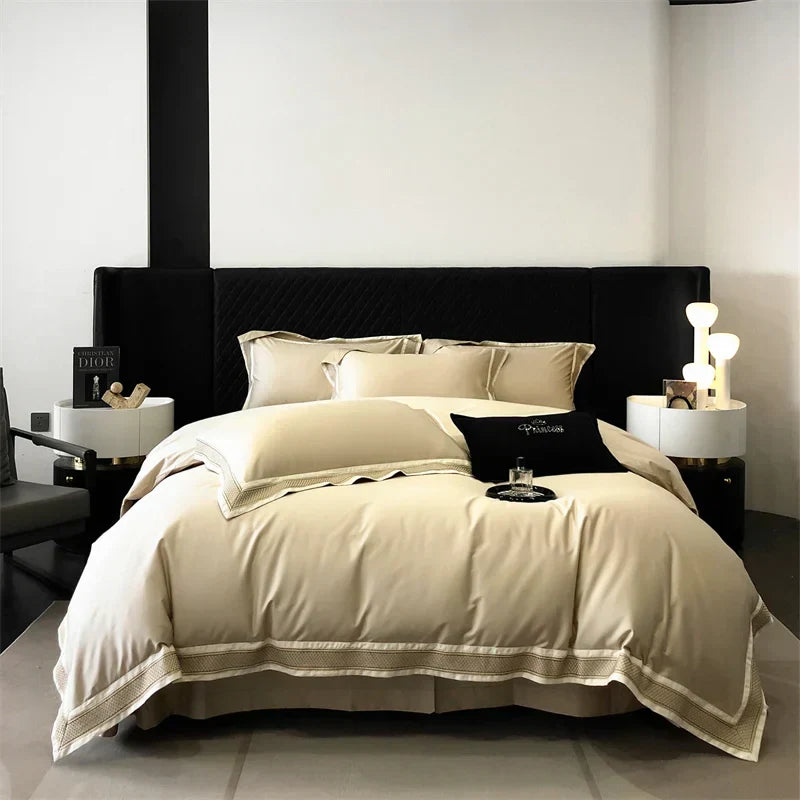 DecorBites™ 1000TC Luxury Embroidery Bedding Set - Full/Queen/King 4Pcs