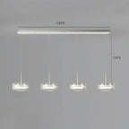 Modern Glass Ring Pendant Light in Iron