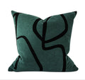 DecorBites™ Geometric Line Embroidered Suede Pillowcase for Sofa Bed Living Room