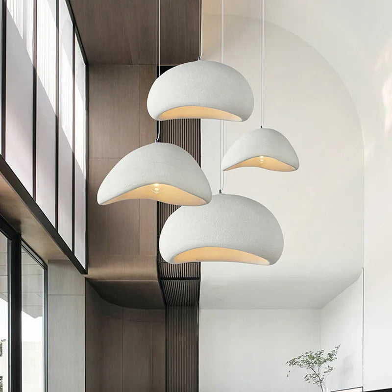 Luminaires Suspendus Led Nordiques DecorBites™ Style Crémeux Wabi Sabi Lustre Escaliers