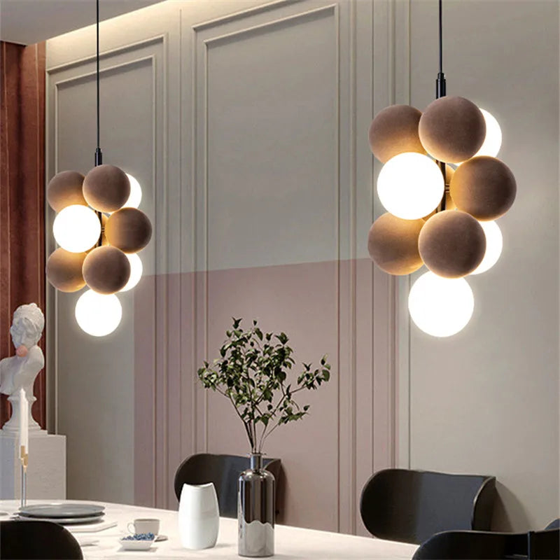 DecorBites™ Abstracta Pendant Lamp: Stylish Designer Fabric Chandelier for Home, Office, and Dining Space