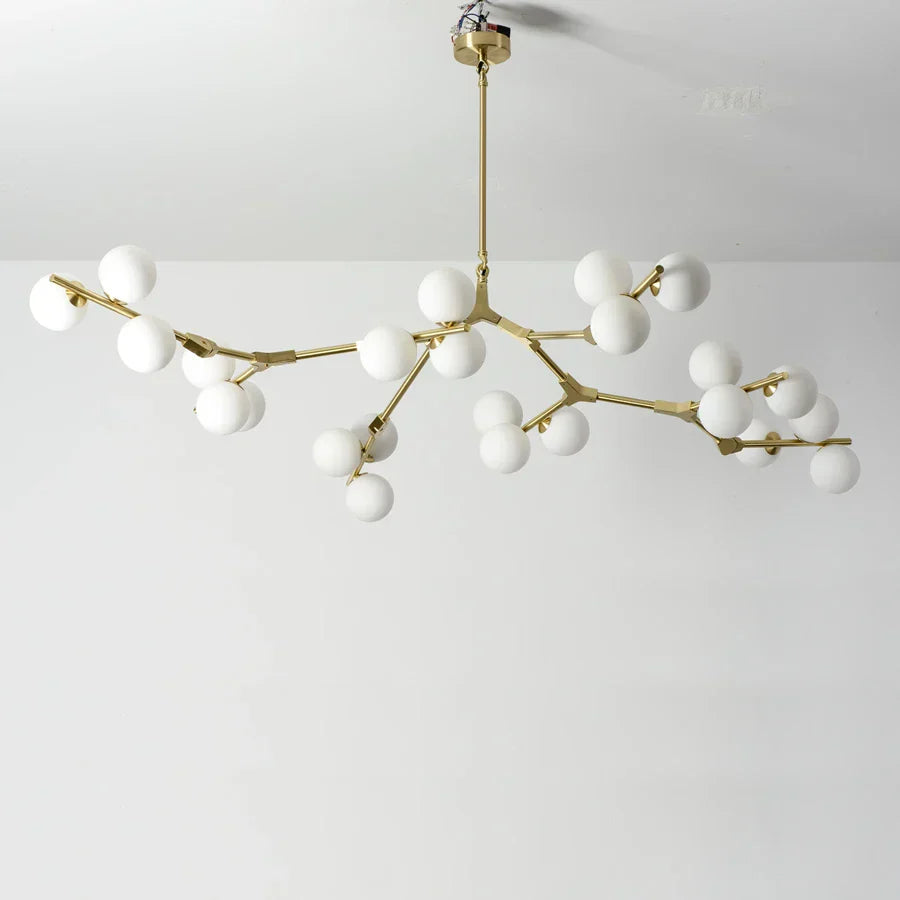 DecorBites™ Glass Balls LED Chandelier: Molecular Living Decoration, Modern Branches Pendant Lighting Fixtures.