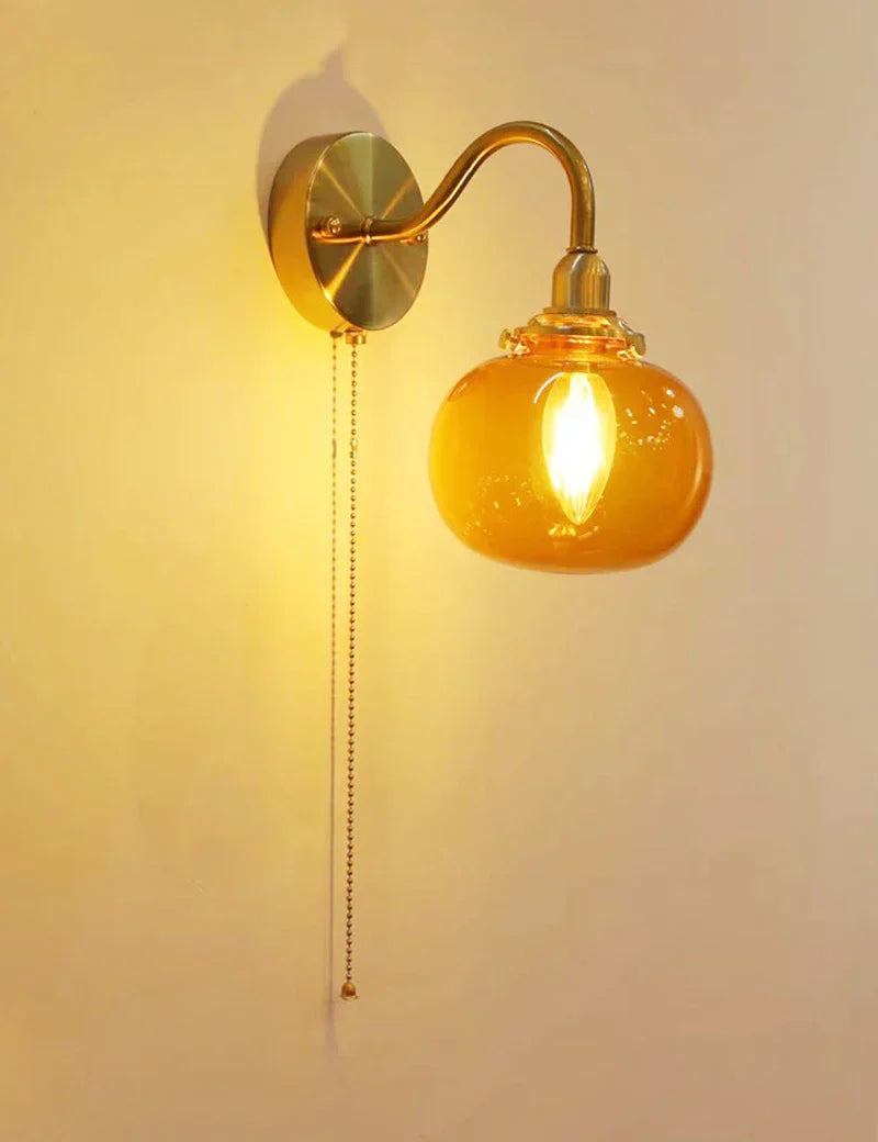 DecorBites™ مصباح إضاءة حائطي زجاجي للغرفة المعيشة وغرفة النوم