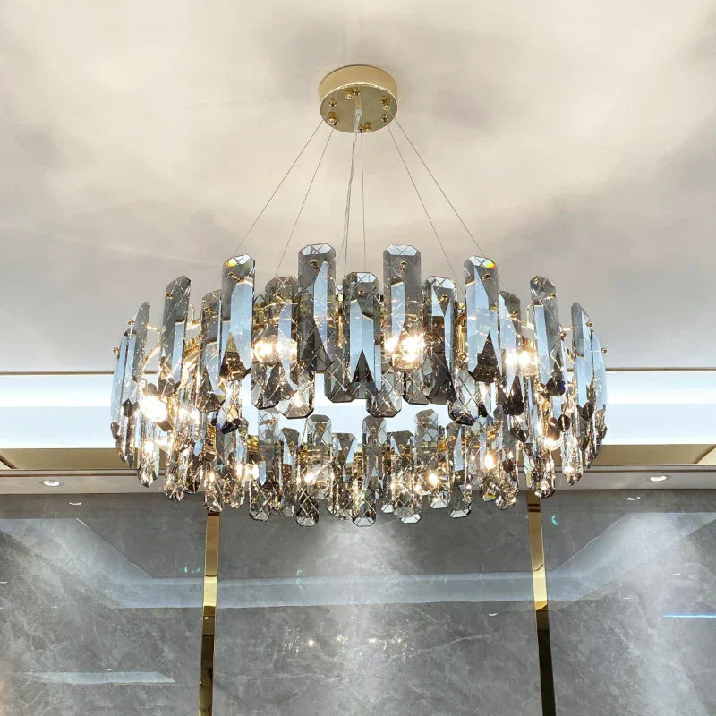DecorBites™ Crystal LED Chandelier for High-end Living Spaces