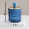 DecorBites™ Glass Tea Canister Candy Pot Ceramic Ball Decorative Storage Jar