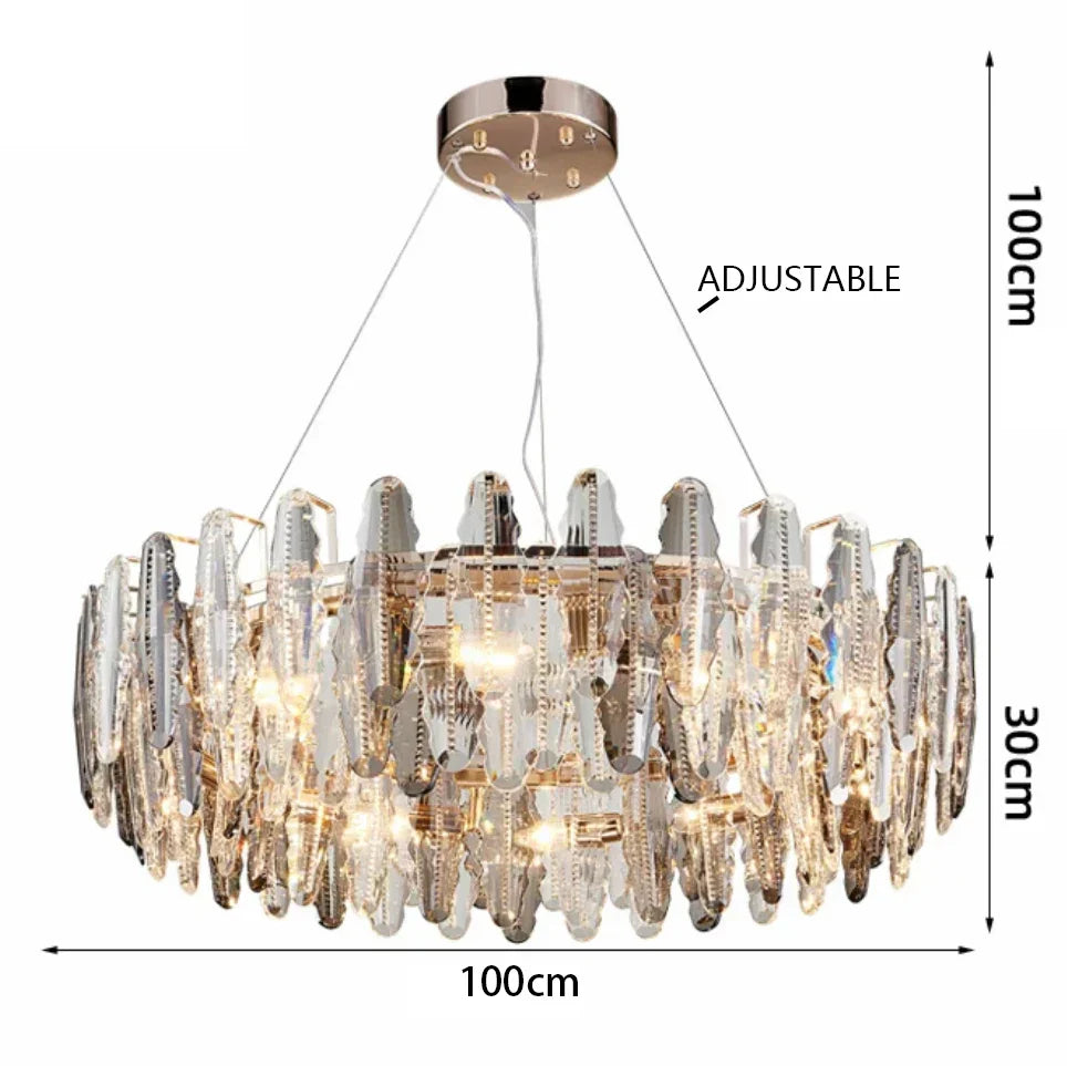 Lustre LED Leaf DecorBites™ : Éclairage de décoration moderne pour salon et escalier tournant duplex