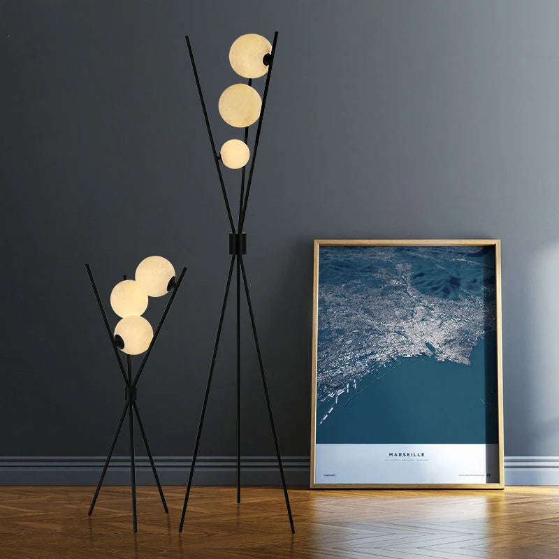 DecorBites™ Moon Floor Lamp LED Living Room Study Bedroom Tripod Wall Light