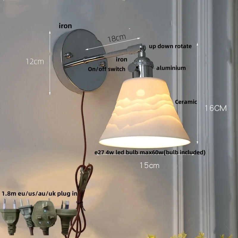 DecorBites™ Clear Glass LED Wall Lamp, Up Down Rotate, Dining Aisle Bar Light