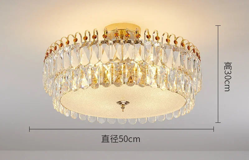 DecorBites™ Crystal LED Chandelier Ceiling Lamp Modern Living Room Bedroom Light