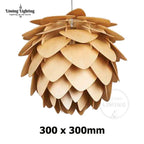 Nordic Oak Pinecone Wood Pendant Light