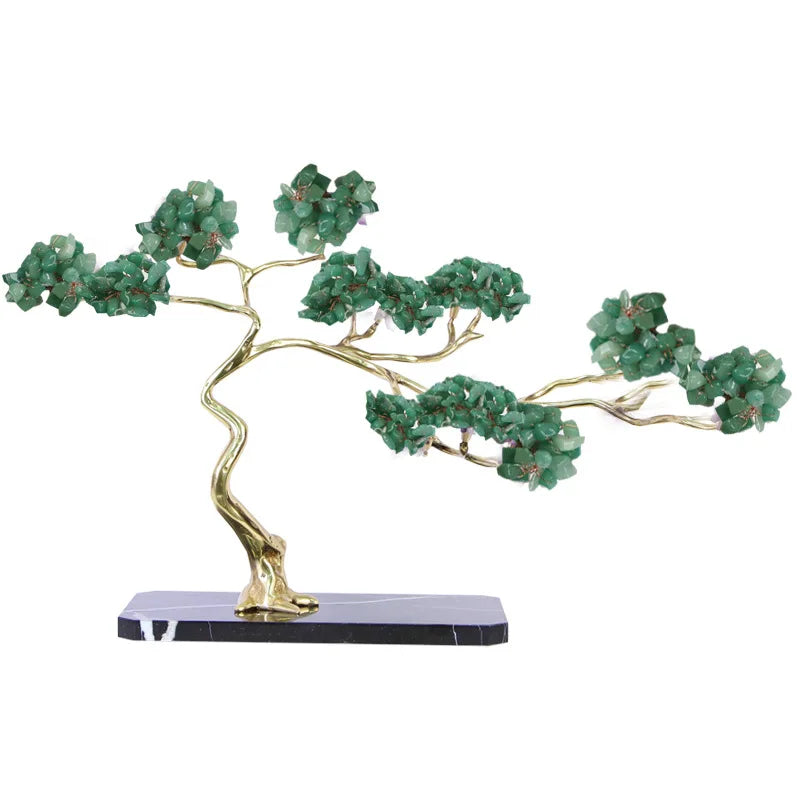 DecorBites™ تمثال مزخرف كريستالي ونحاسي لتزيين الغرف