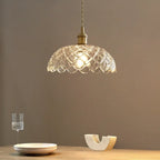 Retro Floral Glass Pendant Light