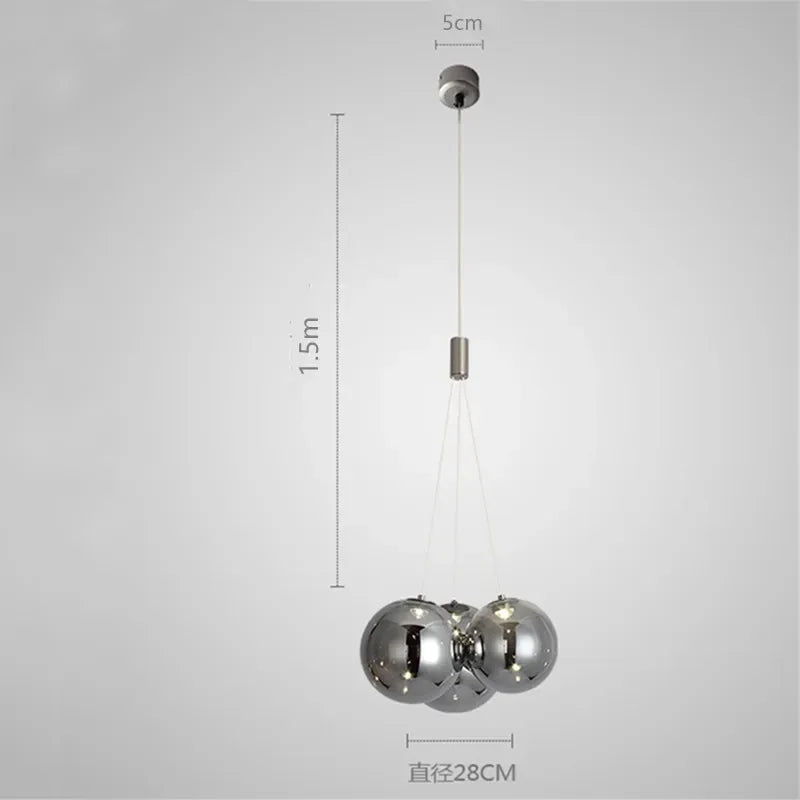 DecorBites™ Glass Ball LED Pendant Lamps: Stylish Lighting for Kitchen, Bedroom, Living & Dining Room