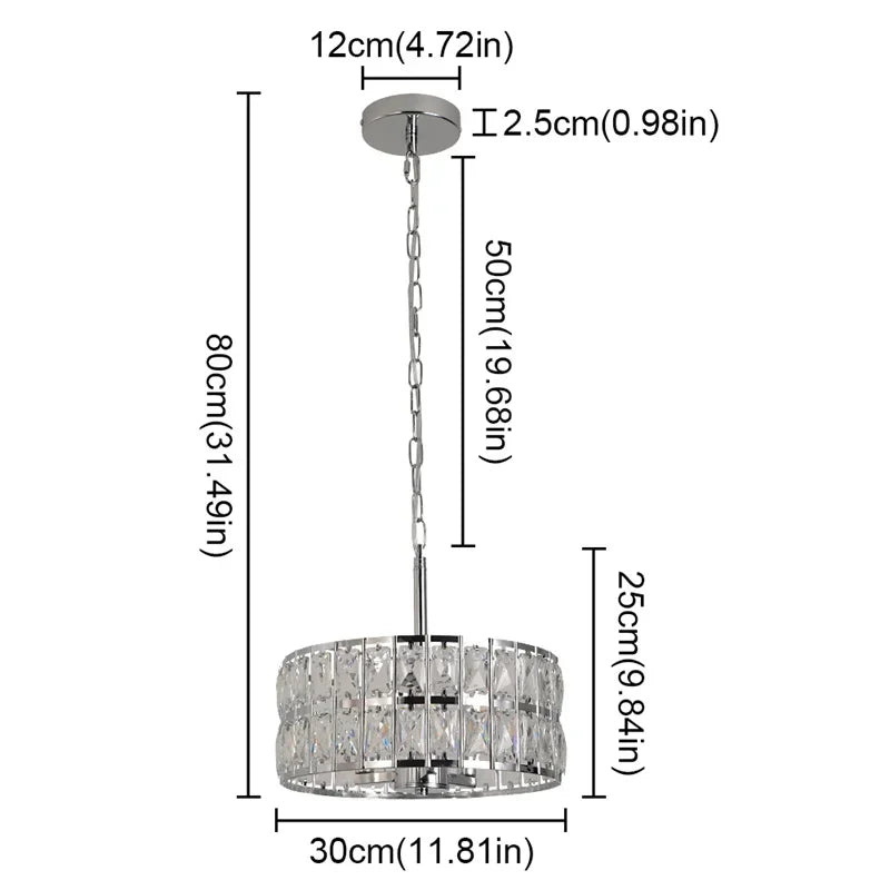 DecorBites™ Crystal LED Pendant Chandelier: Luxury Nordic Design for Kitchen, Dining Room & Bedroom