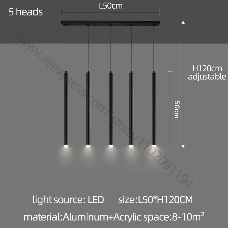 DecorBites™ Glossy Cylindrical Chandelier for Bar, Restaurant, Bedside, and Company Front Desk